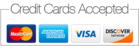 credit cards accepted visa amex mastercard